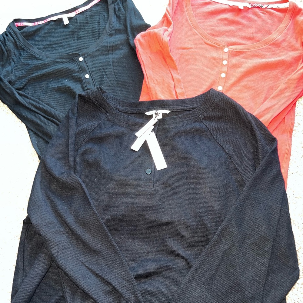 Victoria's Secret Black and Red Knit Top, medium